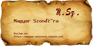Magyar Szonóra névjegykártya